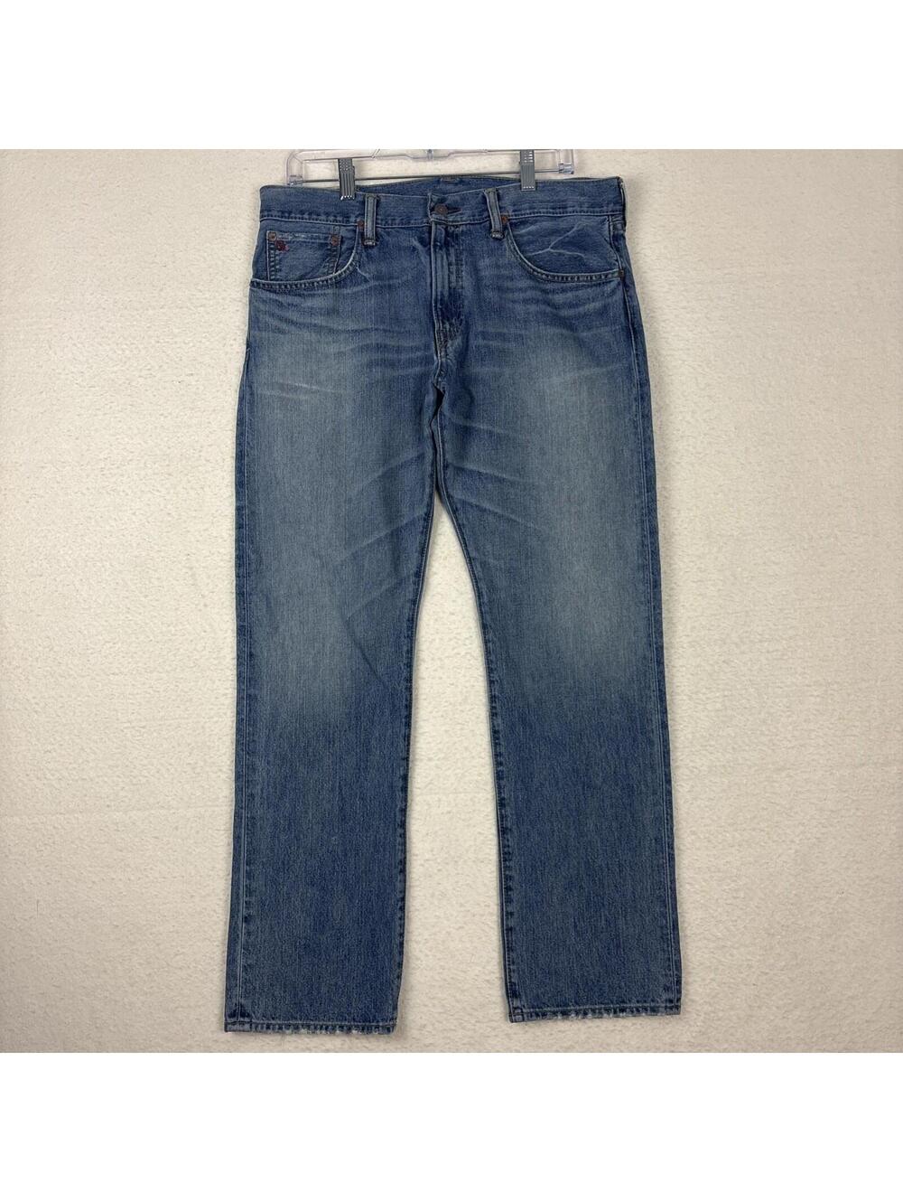 Polo Ralph Lauren Jeans Men's Hampton Straight Fit Blue Denim Pants Size 34x30